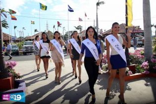 Candidatas Carnaval Alegría por la Vida visitan Puerto Salvador Allende