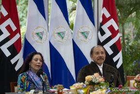 Comandante Daniel Ortega y compañera Rosario Murillo participan en videoconferencia por el 30 aniversario del Foro de São Paulo