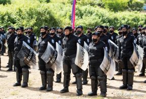 Mujeres de la DOEP saludan 41 años de fundación de la Policía Nacional