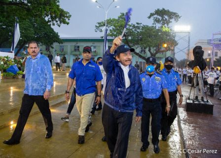 Así fue recibida en Nicaragua la Antorcha Centroamericana de la Libertad y la Paz 