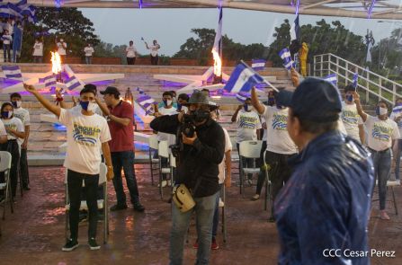 Así fue recibida en Nicaragua la Antorcha Centroamericana de la Libertad y la Paz 