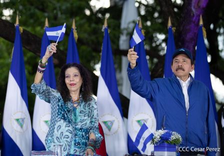 Así fue recibida en Nicaragua la Antorcha Centroamericana de la Libertad y la Paz 