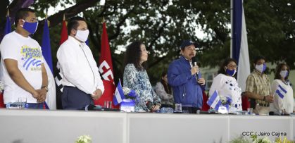 Así fue recibida en Nicaragua la Antorcha Centroamericana de la Libertad y la Paz 