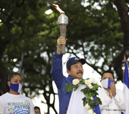 Así fue recibida en Nicaragua la Antorcha Centroamericana de la Libertad y la Paz 