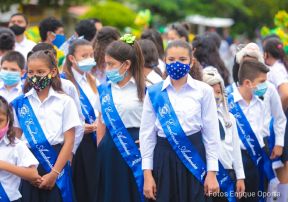Desfiles escolares en homenaje a la Batalla de San Jacinto y al 199 aniversario de la Independencia de Centroamérica