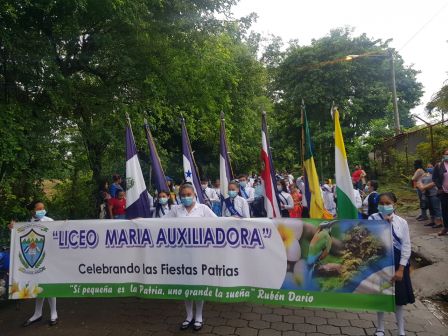 Desfiles escolares en homenaje a la Batalla de San Jacinto y al 199 aniversario de la Independencia de Centroamérica