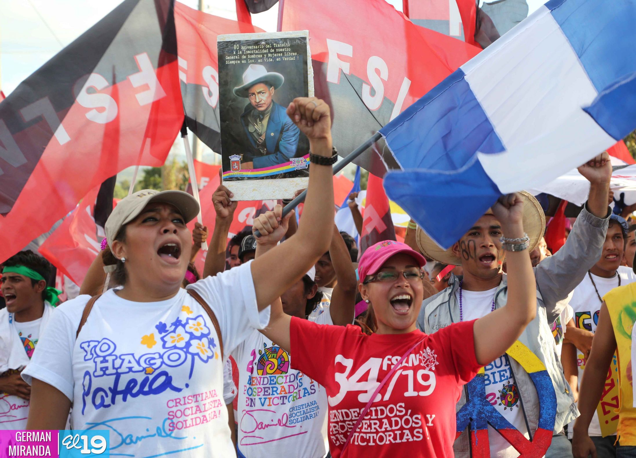 Juventud realiza caminata en honor al General Sandino