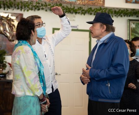 Así fue el encuentro del Presidente Daniel  y la Compañera Rosario con el Presidente de Honduras