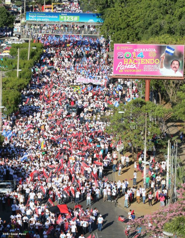Juventud realiza caminata en honor al General Sandino (FOTOS AÉREAS)