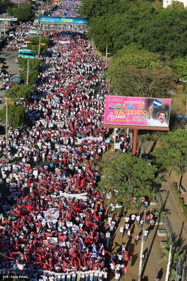 Juventud realiza caminata en honor al General Sandino (FOTOS AÉREAS)