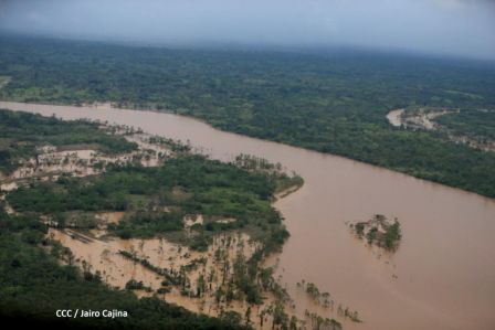 Recorrido aéreo´de exploración de Ineter y Marena por zonas afectadas por huracanes Eta y Iota