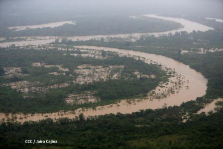 Recorrido aéreo´de exploración de Ineter y Marena por zonas afectadas por huracanes Eta y Iota