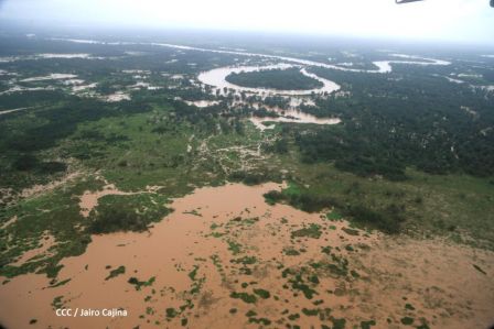 Recorrido aéreo´de exploración de Ineter y Marena por zonas afectadas por huracanes Eta y Iota