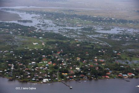 Recorrido aéreo´de exploración de Ineter y Marena por zonas afectadas por huracanes Eta y Iota