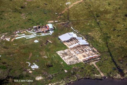 Recorrido aéreo´de exploración de Ineter y Marena por zonas afectadas por huracanes Eta y Iota