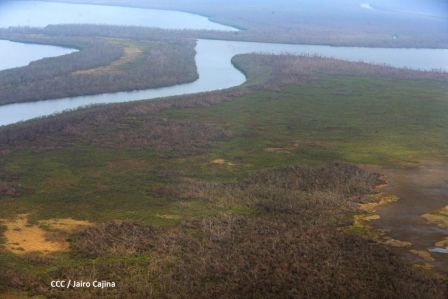 Recorrido aéreo´de exploración de Ineter y Marena por zonas afectadas por huracanes Eta y Iota