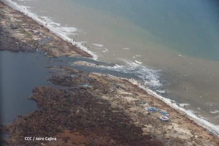 Recorrido aéreo´de exploración de Ineter y Marena por zonas afectadas por huracanes Eta y Iota