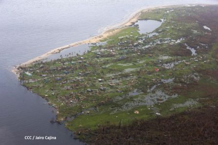 Recorrido aéreo´de exploración de Ineter y Marena por zonas afectadas por huracanes Eta y Iota