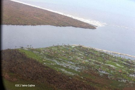 Recorrido aéreo´de exploración de Ineter y Marena por zonas afectadas por huracanes Eta y Iota