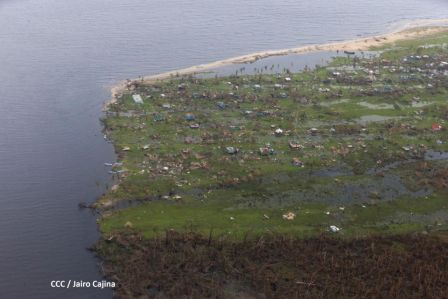 Recorrido aéreo´de exploración de Ineter y Marena por zonas afectadas por huracanes Eta y Iota