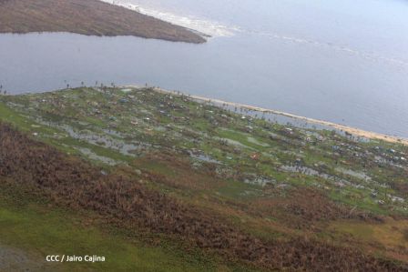 Recorrido aéreo´de exploración de Ineter y Marena por zonas afectadas por huracanes Eta y Iota