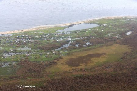 Recorrido aéreo´de exploración de Ineter y Marena por zonas afectadas por huracanes Eta y Iota