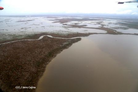 Recorrido aéreo´de exploración de Ineter y Marena por zonas afectadas por huracanes Eta y Iota