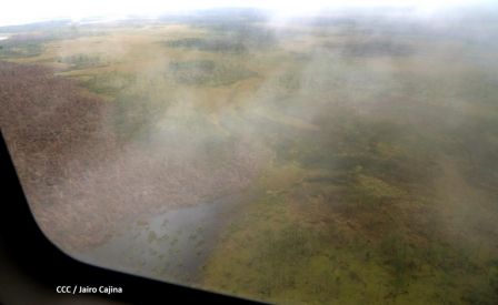 Recorrido aéreo´de exploración de Ineter y Marena por zonas afectadas por huracanes Eta y Iota