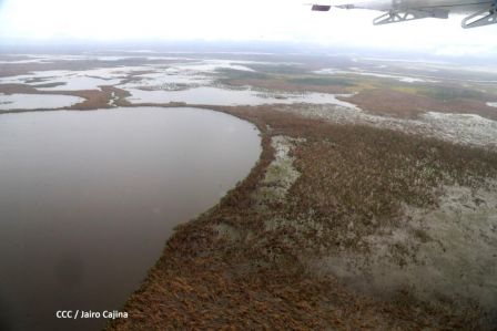 Recorrido aéreo´de exploración de Ineter y Marena por zonas afectadas por huracanes Eta y Iota
