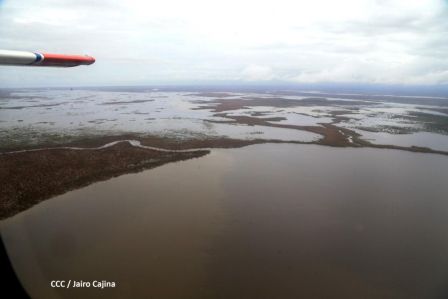 Recorrido aéreo´de exploración de Ineter y Marena por zonas afectadas por huracanes Eta y Iota