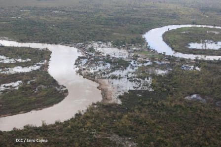 Vista aérea de Bilwi ,Prinzapolka  y Alamikamba despues del paso de dos huracanes