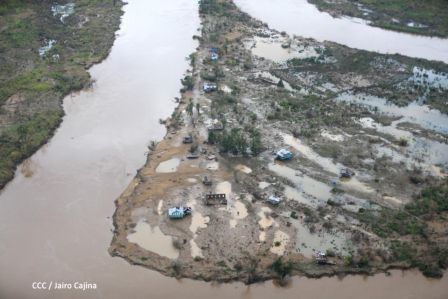 Vista aérea de Bilwi ,Prinzapolka  y Alamikamba despues del paso de dos huracanes