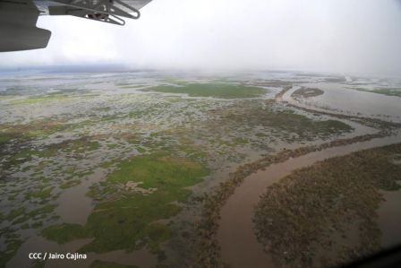 Vista aérea de Bilwi ,Prinzapolka  y Alamikamba despues del paso de dos huracanes