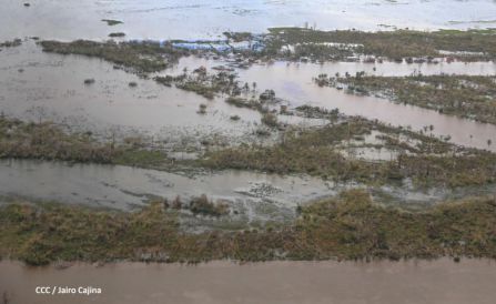 Vista aérea de Bilwi ,Prinzapolka  y Alamikamba despues del paso de dos huracanes