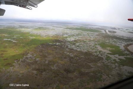 Vista aérea de Bilwi ,Prinzapolka  y Alamikamba despues del paso de dos huracanes