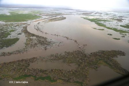 Vista aérea de Bilwi ,Prinzapolka  y Alamikamba despues del paso de dos huracanes