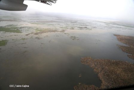 Vista aérea de Bilwi ,Prinzapolka  y Alamikamba despues del paso de dos huracanes