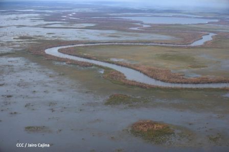 Vista aérea de Bilwi ,Prinzapolka  y Alamikamba despues del paso de dos huracanes