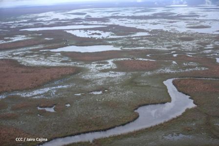 Vista aérea de Bilwi ,Prinzapolka  y Alamikamba despues del paso de dos huracanes