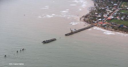 Vista aérea de Bilwi ,Prinzapolka  y Alamikamba despues del paso de dos huracanes