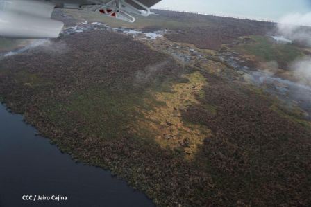 Vista aérea de Bilwi ,Prinzapolka  y Alamikamba despues del paso de dos huracanes
