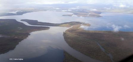 Vista aérea de Bilwi ,Prinzapolka  y Alamikamba despues del paso de dos huracanes