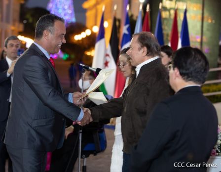 Embajadores presentan Cartas Credenciales al Presidente Daniel Ortega y a la Vicepresidenta Rosario Murillo