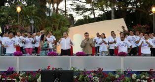 Daniel y Rosario en acto del 80 Aniversario del Tránsito a la Inmortalidad del General Augusto C. Sandino