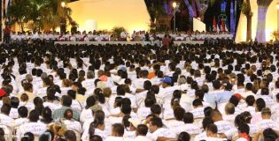 Daniel y Rosario en acto del 80 Aniversario del Tránsito a la Inmortalidad del General Augusto C. Sandino