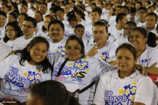 Daniel y Rosario en acto del 80 Aniversario del Tránsito a la Inmortalidad del General Augusto C. Sandino