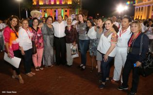 Daniel y Rosario en acto del 80 Aniversario del Tránsito a la Inmortalidad del General Augusto C. Sandino