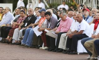 Daniel y Rosario en acto del 80 Aniversario del Tránsito a la Inmortalidad del General Augusto C. Sandino