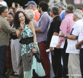 Daniel y Rosario en acto del 80 Aniversario del Tránsito a la Inmortalidad del General Augusto C. Sandino