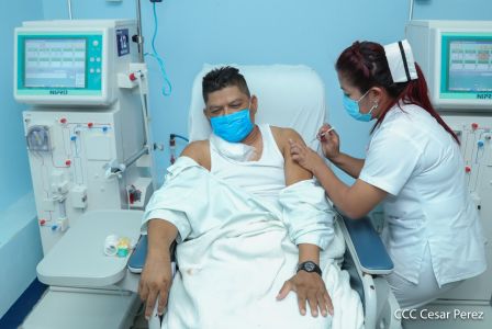 Primera jornada de vacunación voluntaria contra la Covid-19 en Nicaragua